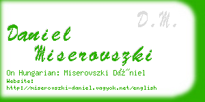 daniel miserovszki business card